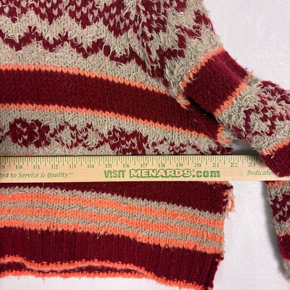 Free People Check Me Out in Holly Berry Combo Turtleneck Pullover Sweater Size S - Picture 7 of 14